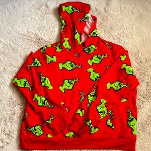 Dr. Seuss Grinch x Forever 21 Christmas sweatshirt kangaroo pouch hoodie